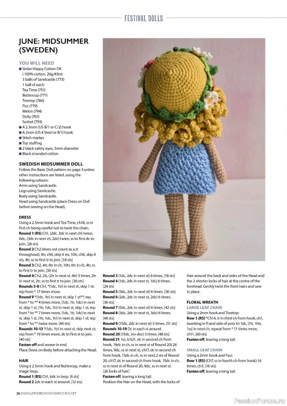 Вязаные проекты крючком в журнале «Simply Crochet №155 2024»