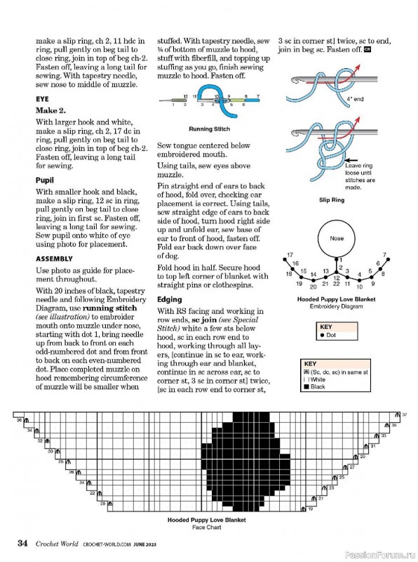 Вязаные проекты крючком в журнале «Crochet World - June 2023»