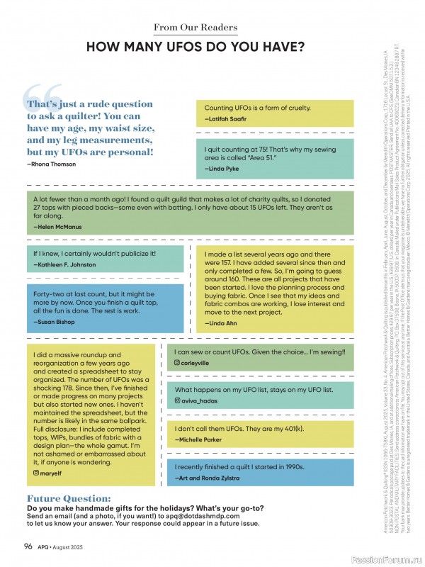 Коллекция проектов для рукодельниц в журнале «American Patchwork & Quilting №195 2025»