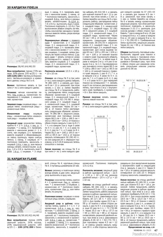 Вязаные модели в журнале «Verena №1 2023»