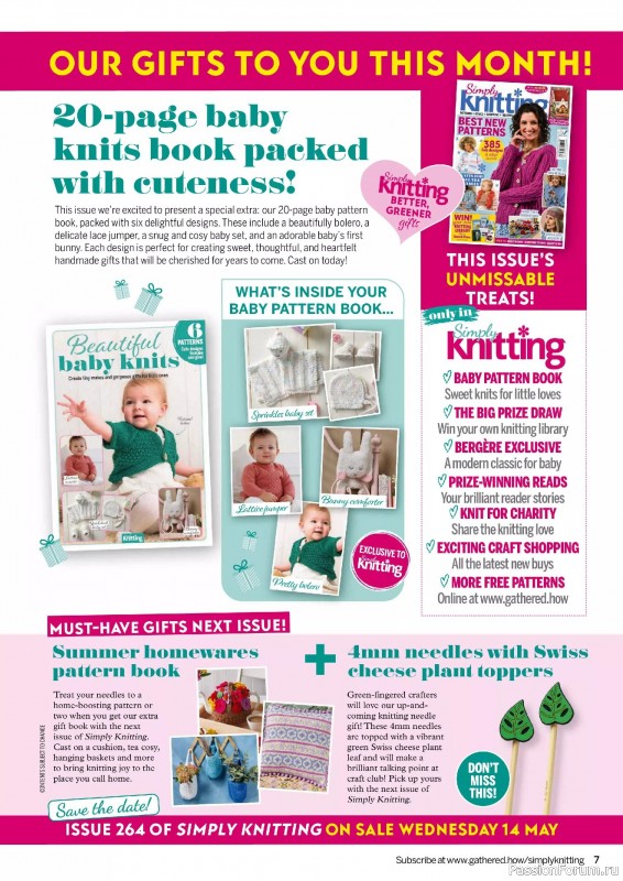 Вязаные проекты крючком в журнале «Simply Knitting №263 2025»