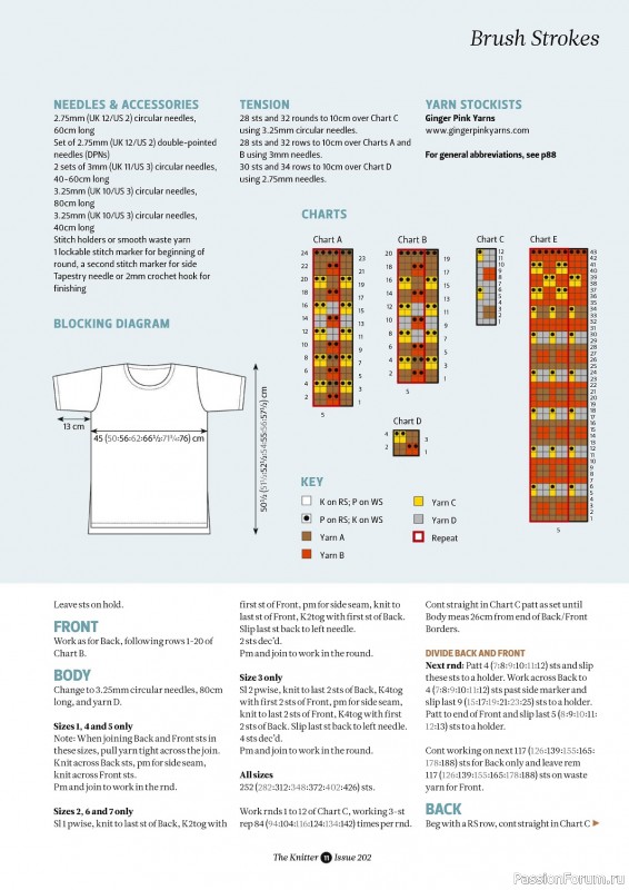 Вязаные проекты спицами в журнале «The Knitter №202 2024»