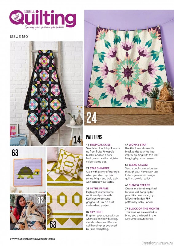 Коллекция проектов для рукодельниц в журнале «Love Patchwork & Quilting №150 2025»