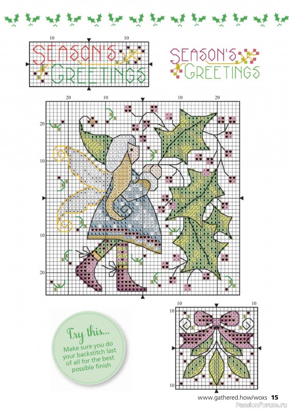 Коллекция вышивки в журнале «The World of Cross Stitching №350 2024»