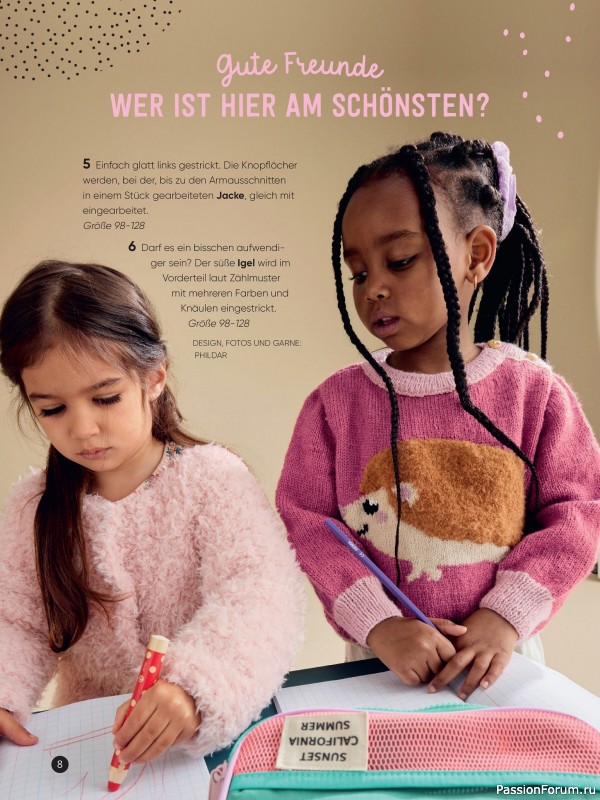 Вязаные модели для детей в журнале «Kinder Maschenmode №3 2025»