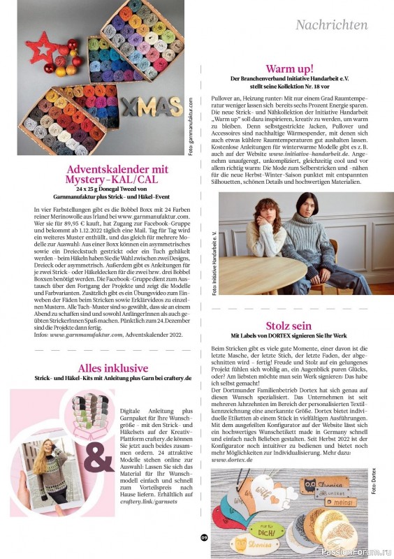 Вязаные модели крючком в журнале «The Knitter Germany №61 2022 »