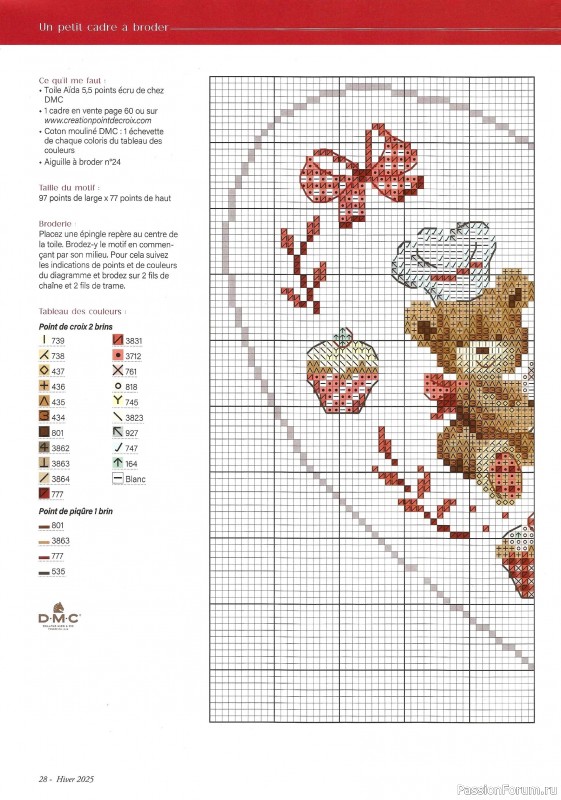 Коллекция вышивки в журнале «Creation Point de Croix №110 2025 Winter»