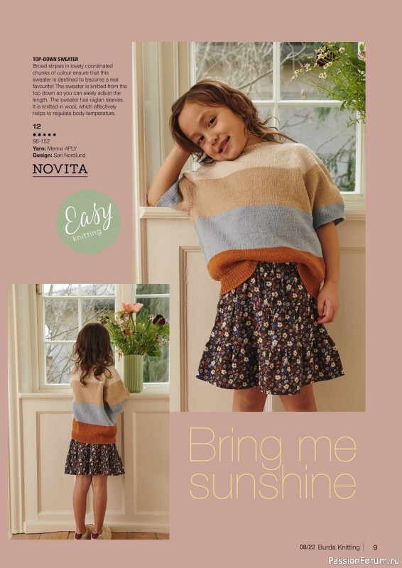 Вязаные модели в журнале «Burda Knitting №8 2022»