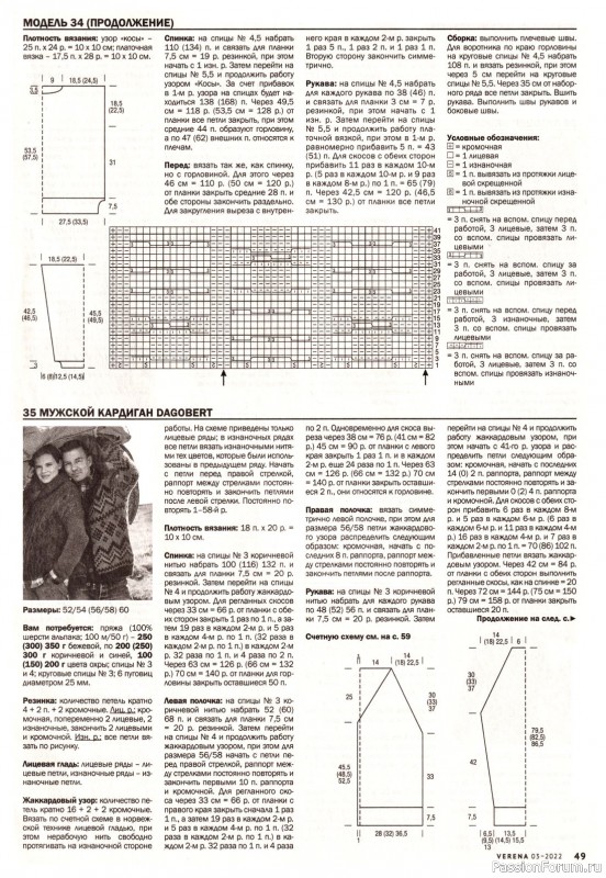 Вязаные модели в журнале «Verena №3 2022»