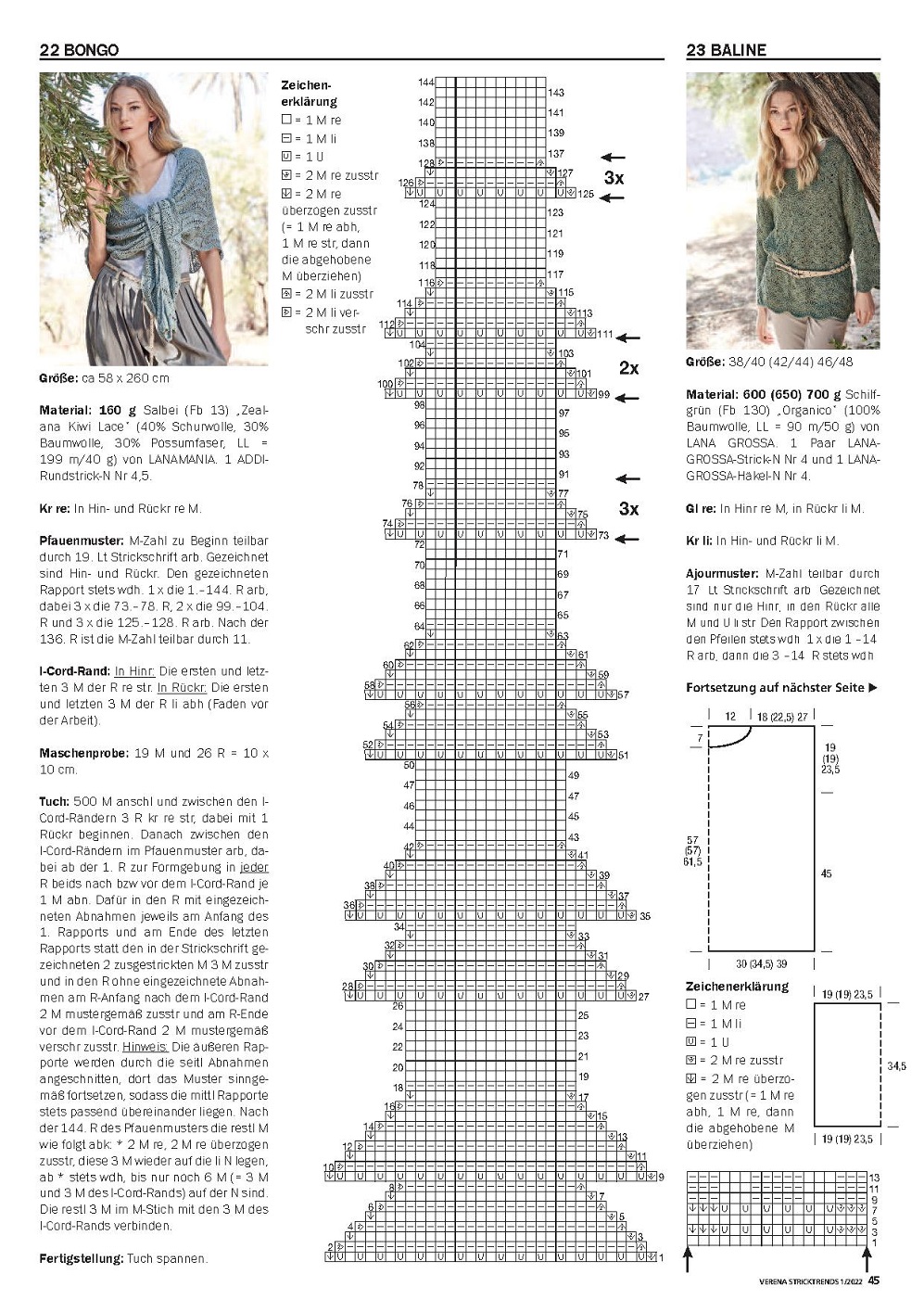 Стильные моделеи в журнале"Verena Stricktrends №1 2022"