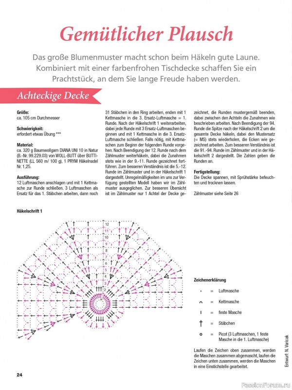 Вязаные проекты крючком в журнале «FiletHakeln HA094 2023»