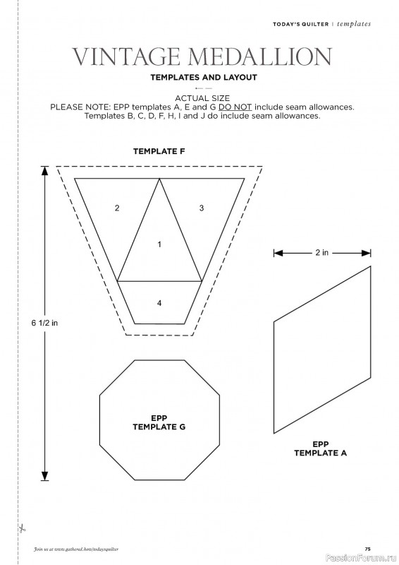 Коллекция проектов для рукодельниц в журнале «Today's Quilter №123 2025»