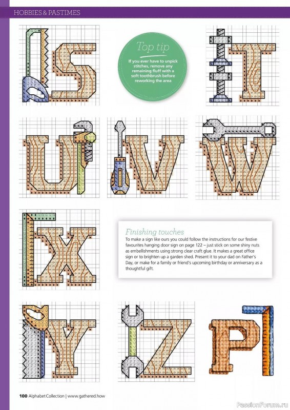 Коллекция вышивки в журнале «Cross Stitching Alphabet Collection 2022»