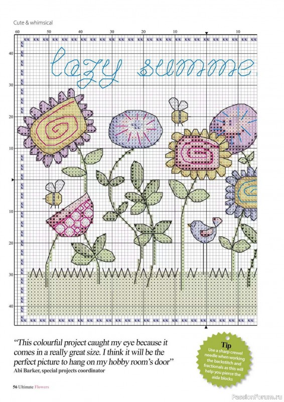 Коллекция вышивки в журнале «Ultimate CrossStitch Flowers - 2025»