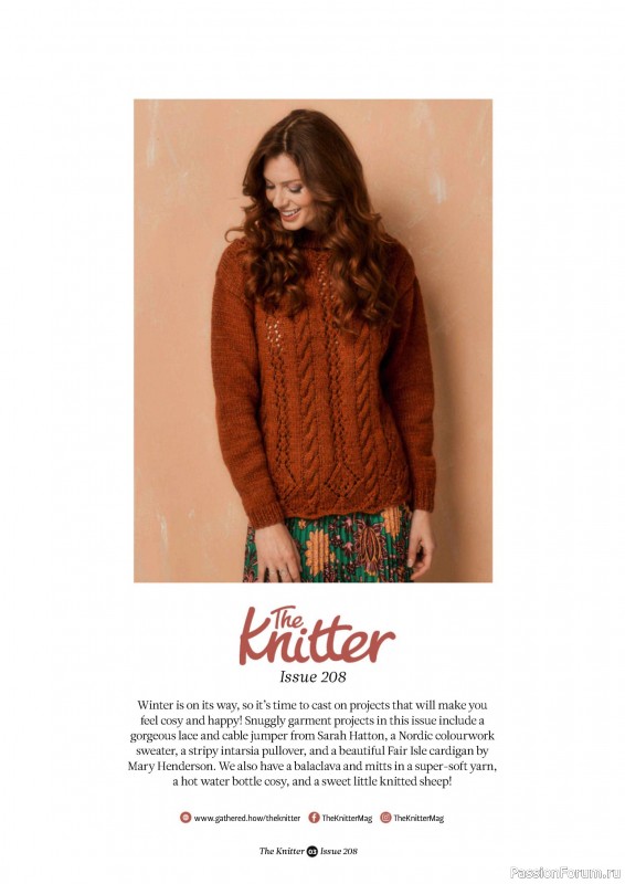 Вязаные проекты спицами в журнале «The Knitter №208 2024»