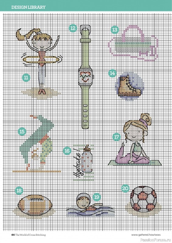 Коллекция вышивки в журнале «The World of Cross Stitching №353 2024»