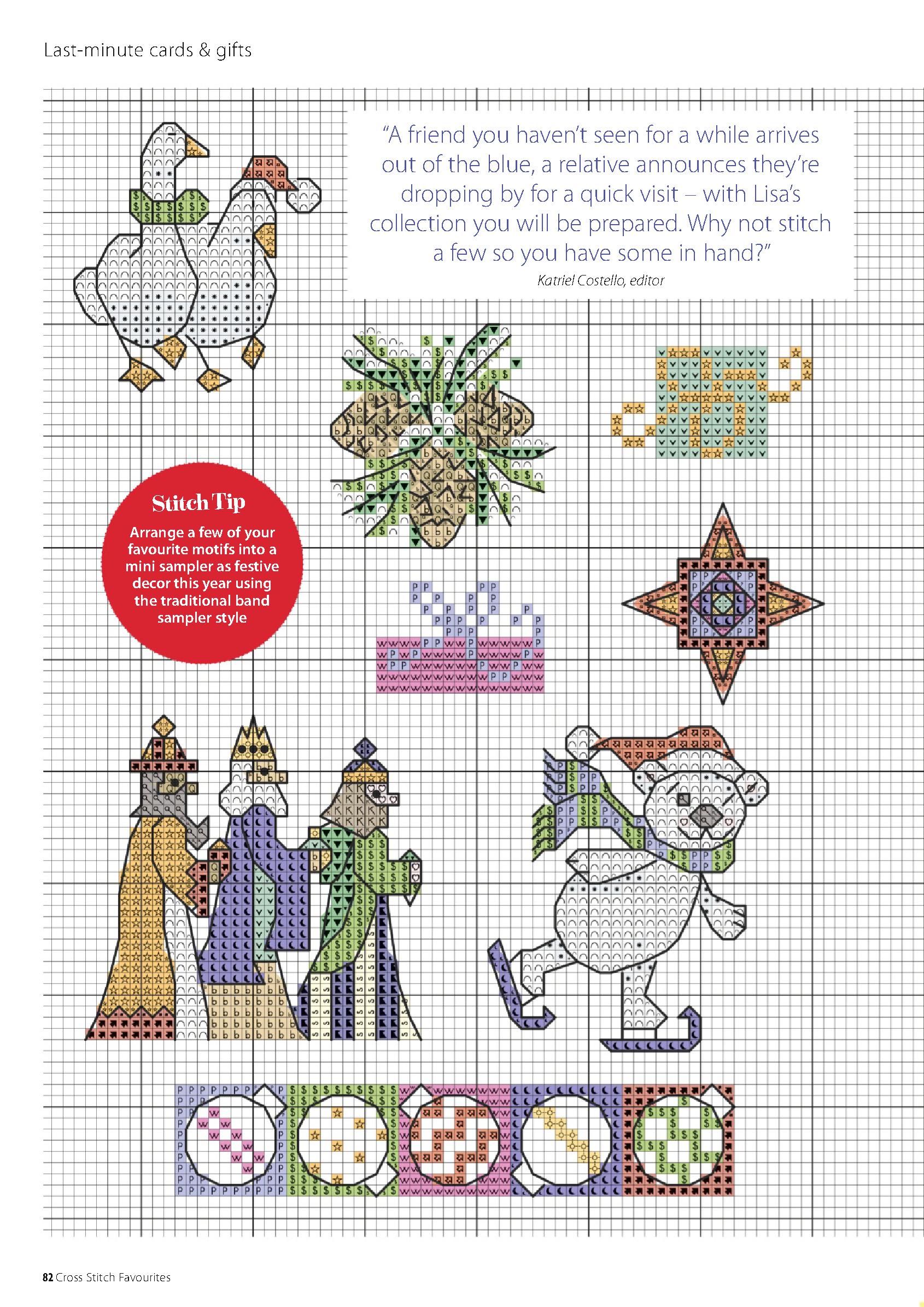 Коллекция вышивки в журнале «Cross Stitch Favourites Christmas 2022