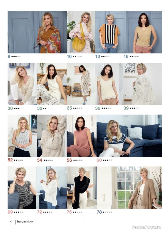 Вязаные модели в журнале «Burda Stricken №3 2020»