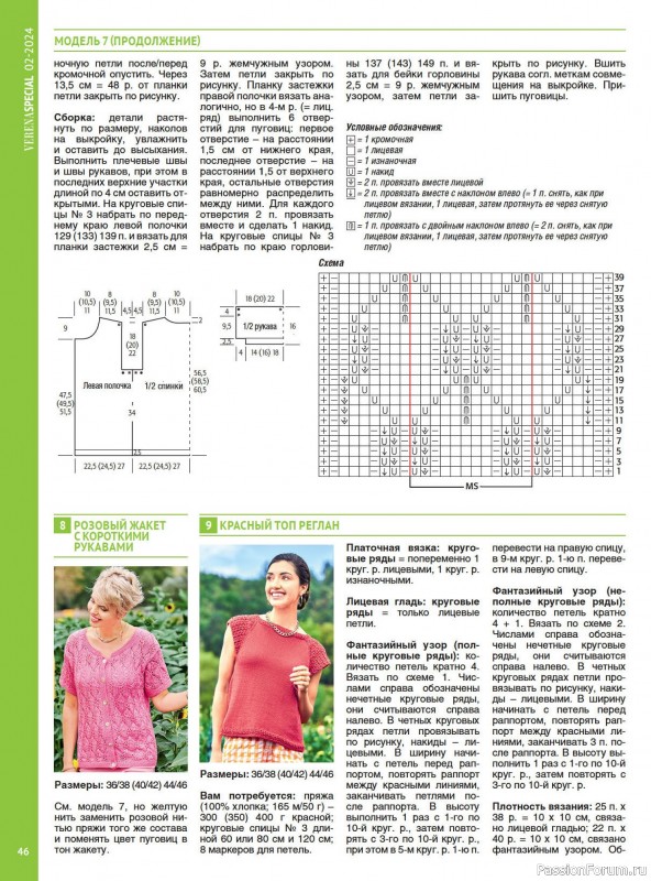 Вязаные модели в журнале «Модное вязание №2 2024»