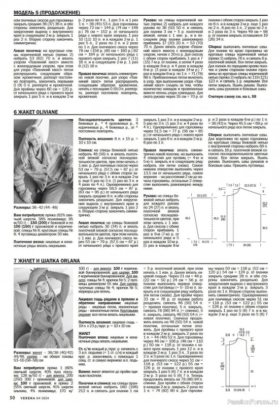 Вязаные модели в журнале «Verena №4 2024»