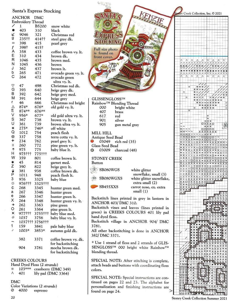 Вышивка крестом в журнале «Stoney Creek Cross Stitch Collection - Summer 2021»