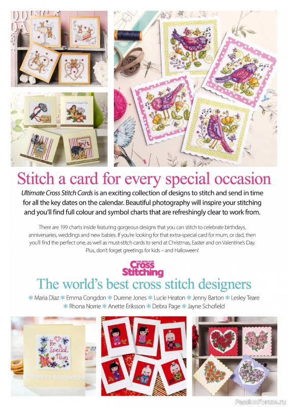 Коллекция вышивки в журнале «Ultimate CrossStitch Cards №58 2025»