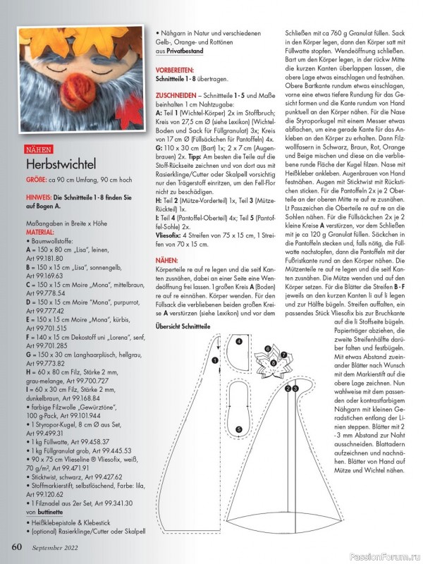 Новые техники рукоделия в журнале «Anna №9 2022 Germany»