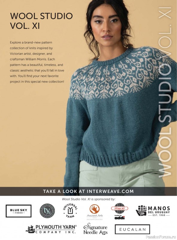 Вязаные модели в журнале «Interweave Knits - Spring 2023»