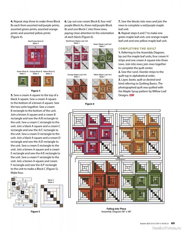 Коллекция проектов для рукодельниц в журнале «Quilter's World - Autumn 2025»