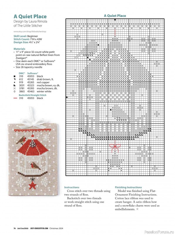 Коллекция вышивки в журнале «Just Cross Stitch - Christmas 2024»