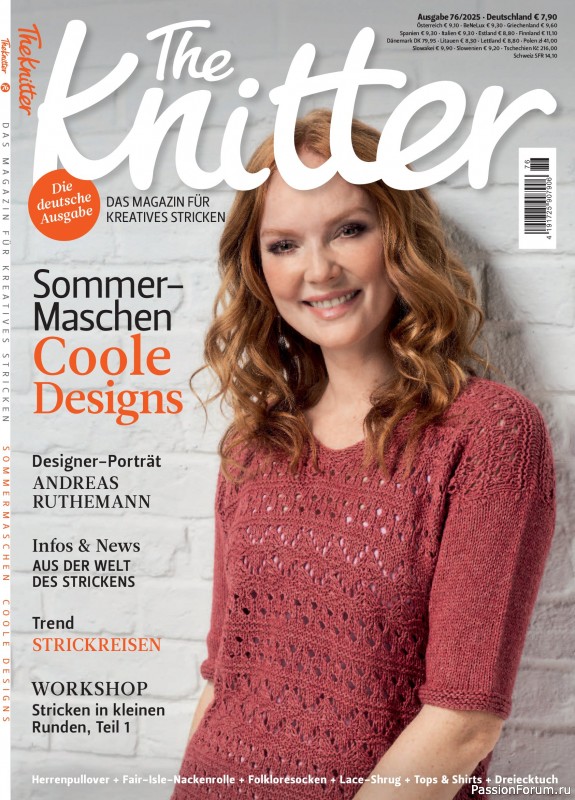 Вязаные проекты спицами в журнале &laquo;The Knitter №76 2025 Germany&raquo;