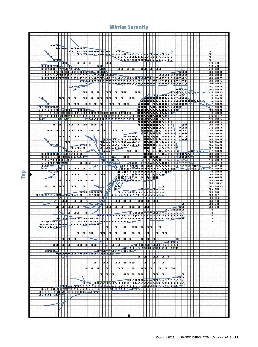 Разные виды вышивки в журнале "Just CrossStitch" - February 2022