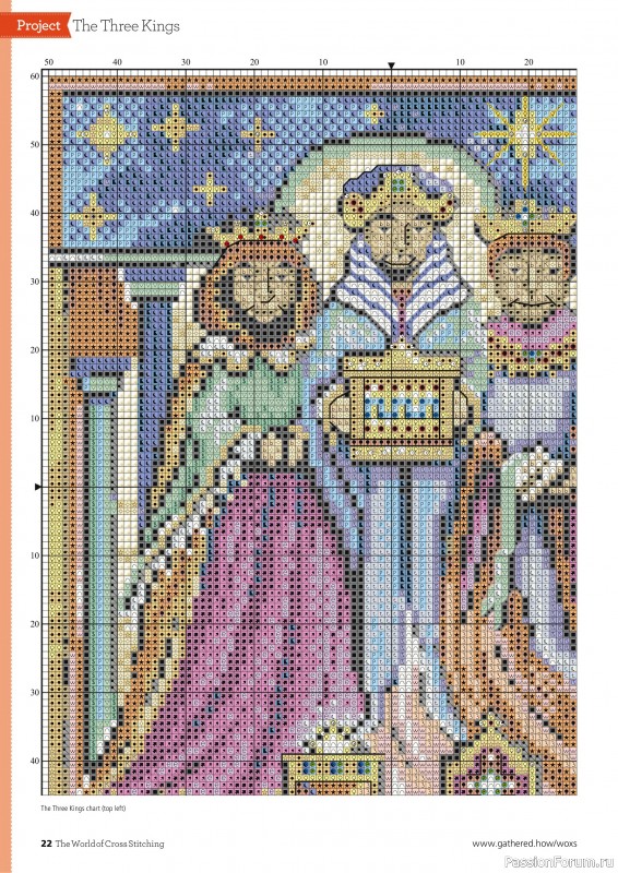 Коллекция вышивки в журнале «The World of Cross Stitching №351 2024»