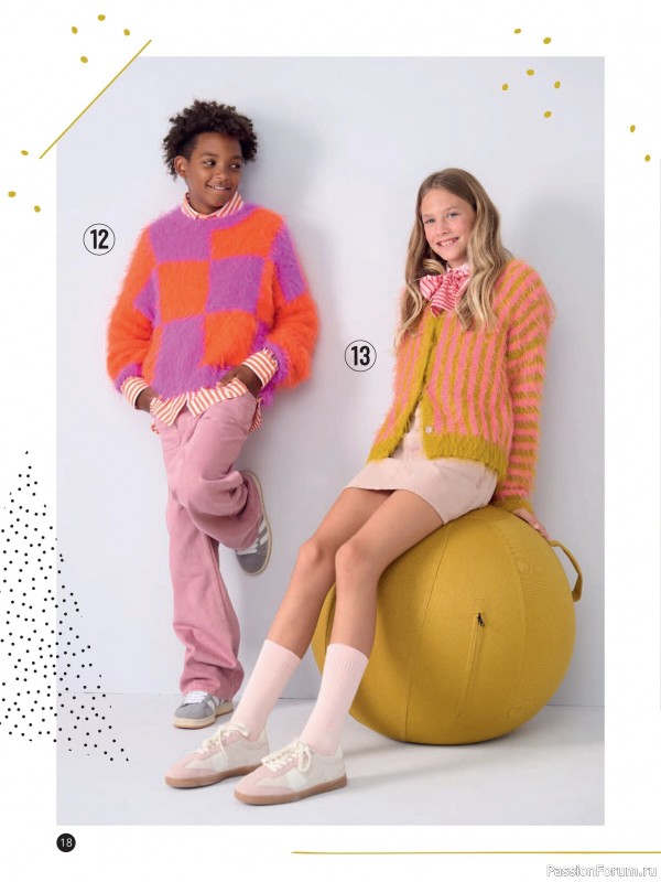 Вязаные модели для детей в журнале «Kinder Maschenmode №3 2025»
