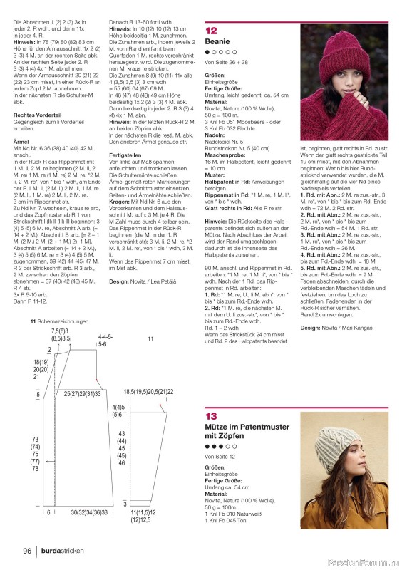 Вязаные модели в журнале «Burda Stricken №1 2020»