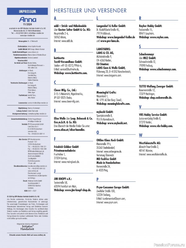 Коллекция проектов для рукодельниц в журнале «Anna №11 2024»