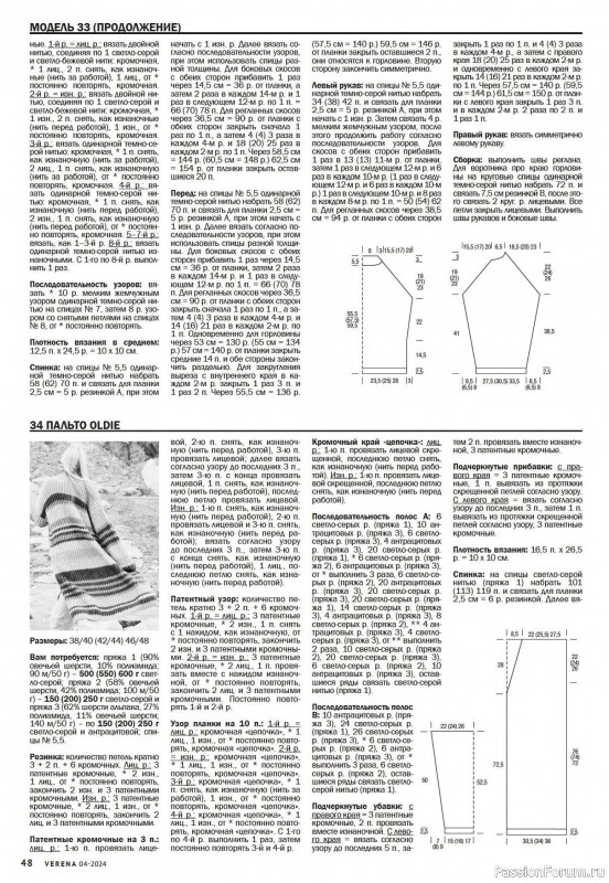 Вязаные модели в журнале «Verena №4 2024»