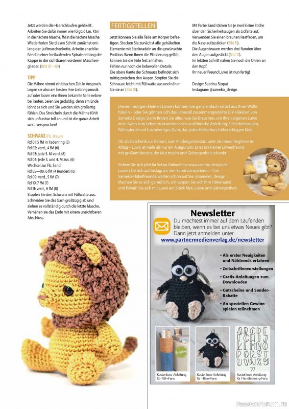 Вязаные проекты крючком в журнале «Amigurumi Magazin №21 2025»