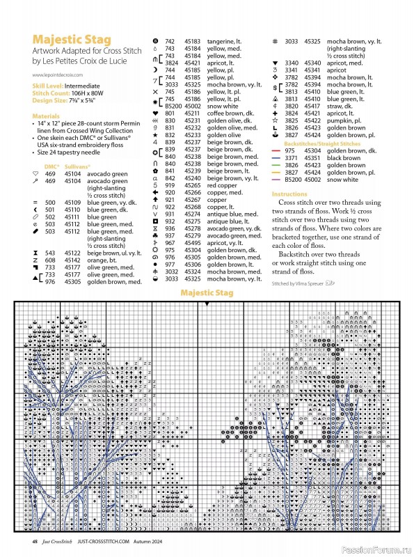 Коллекция вышивки в журнале «Just CrossStitch - Autumn 2024»