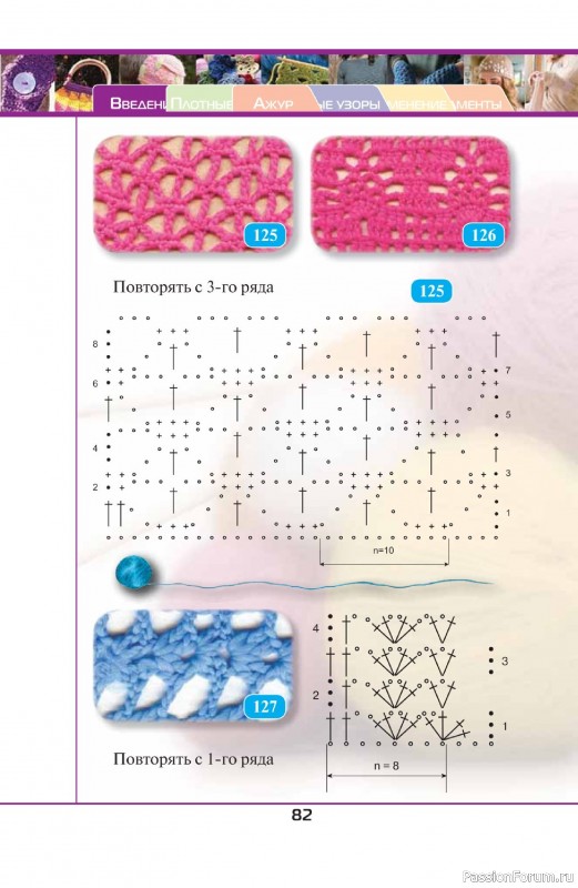 Вязаные проекты в книге «500 волшебных узоров на любой вкус»