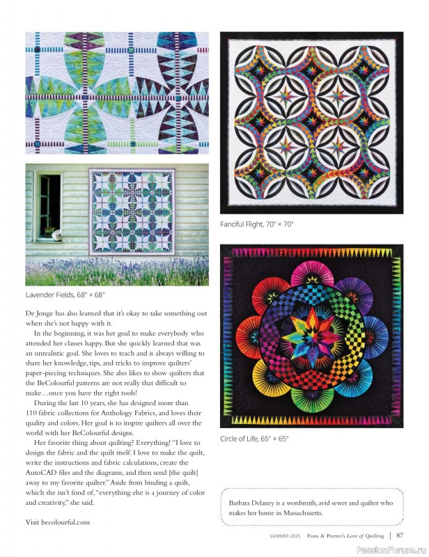 Коллекция проектов для рукодельниц в журнале «Fons & Porter’s Love Of Quilting - Summer 2025»