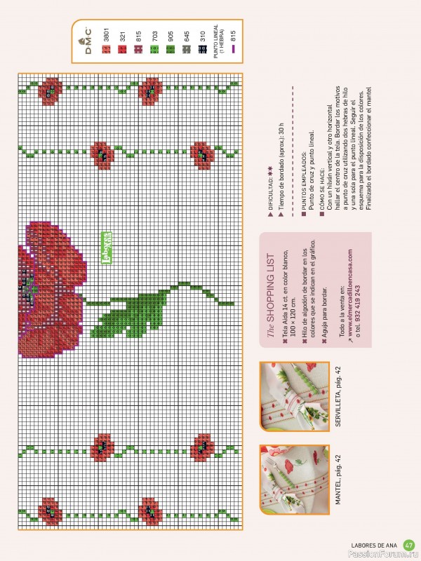 Коллекция вышивки в журнале «Labores de Ana №290 2024»