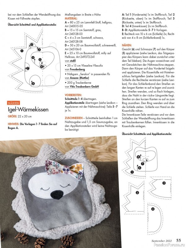 Новые техники рукоделия в журнале «Anna №9 2022 Germany»