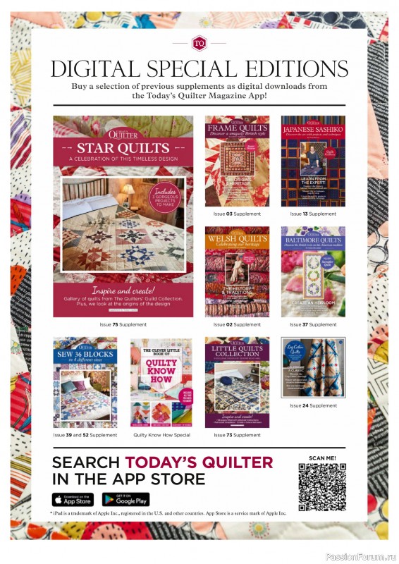 Коллекция проектов для рукодельниц в журнале «Todays Quilter №124 2025»