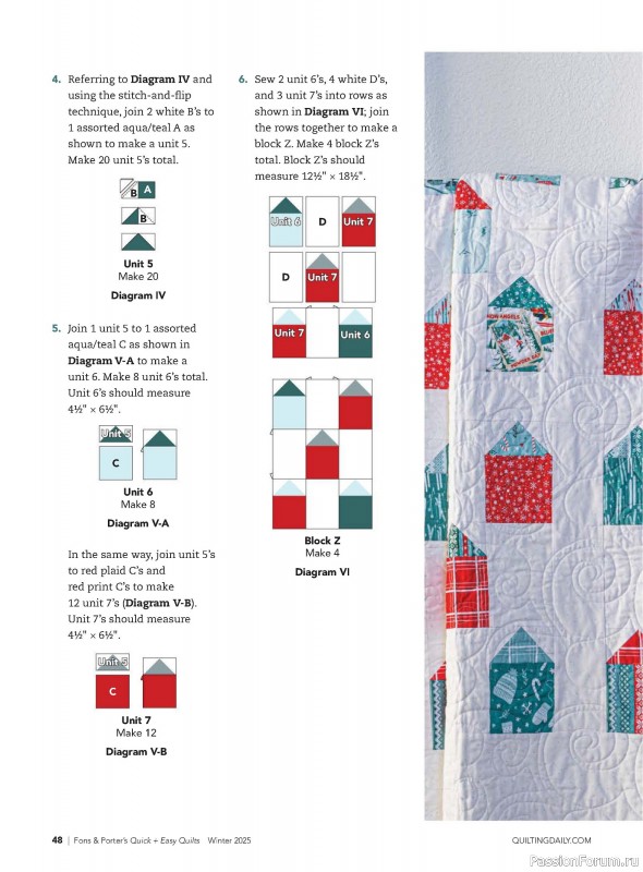 Коллекция проектов для рукодельниц в журнале «Quick+Easy Quilts - Winter 2025»