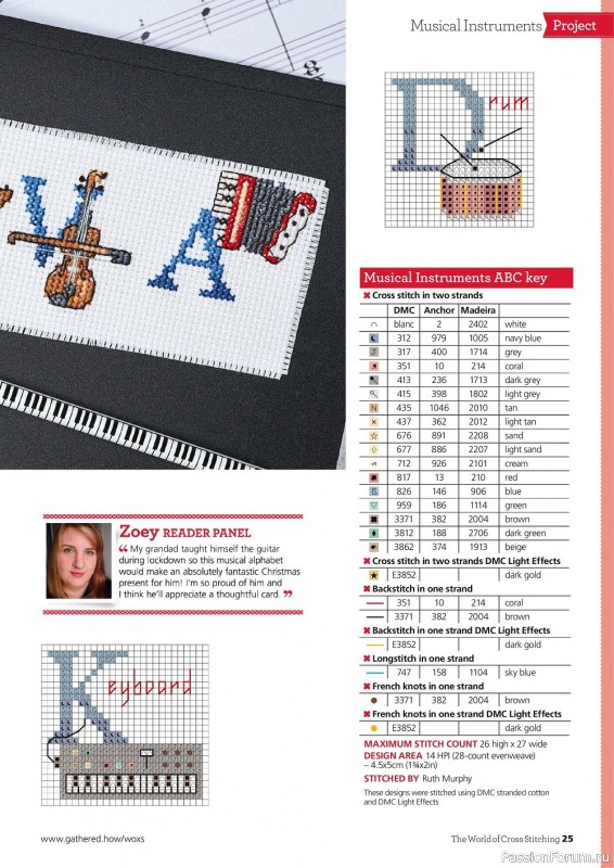 Коллекция вышивки в журнале «The World of Cross Stitching №329 2022»
