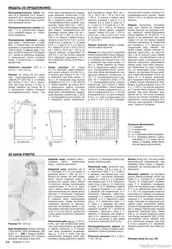 Вязаные модели в журнале «Verena №1 2023»