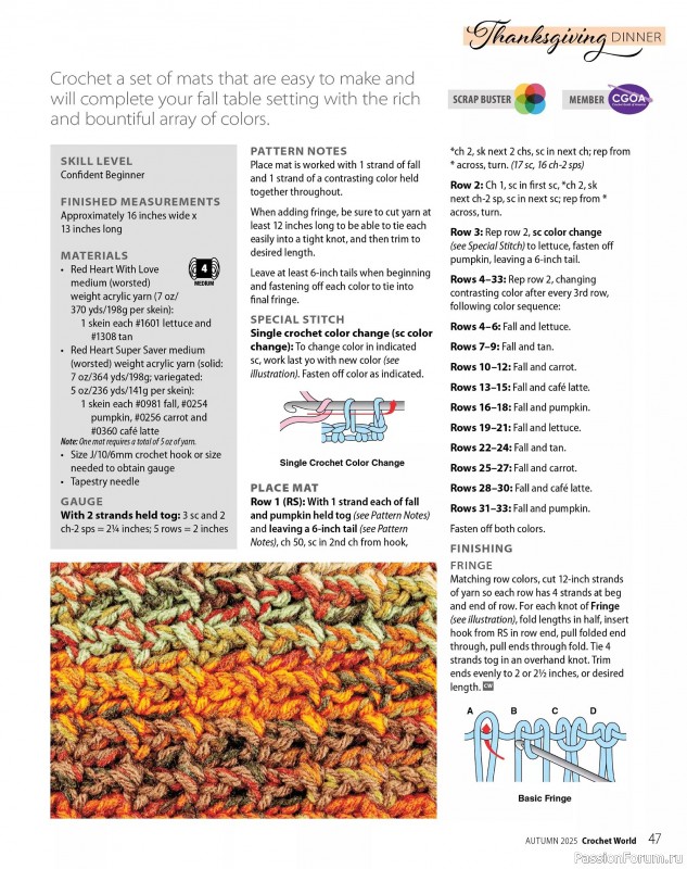 Вязаные проекты крючком в журнале «Crochet World - Autumn 2025»