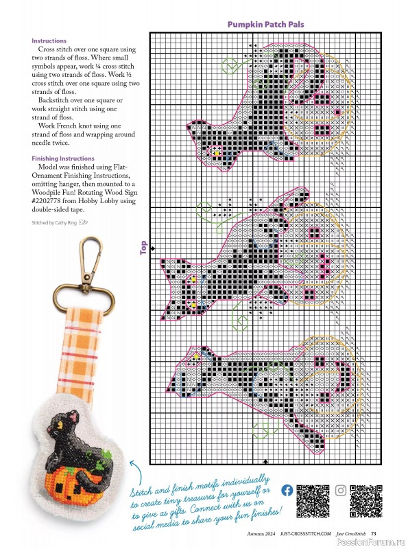 Коллекция вышивки в журнале «Just CrossStitch - Autumn 2024»