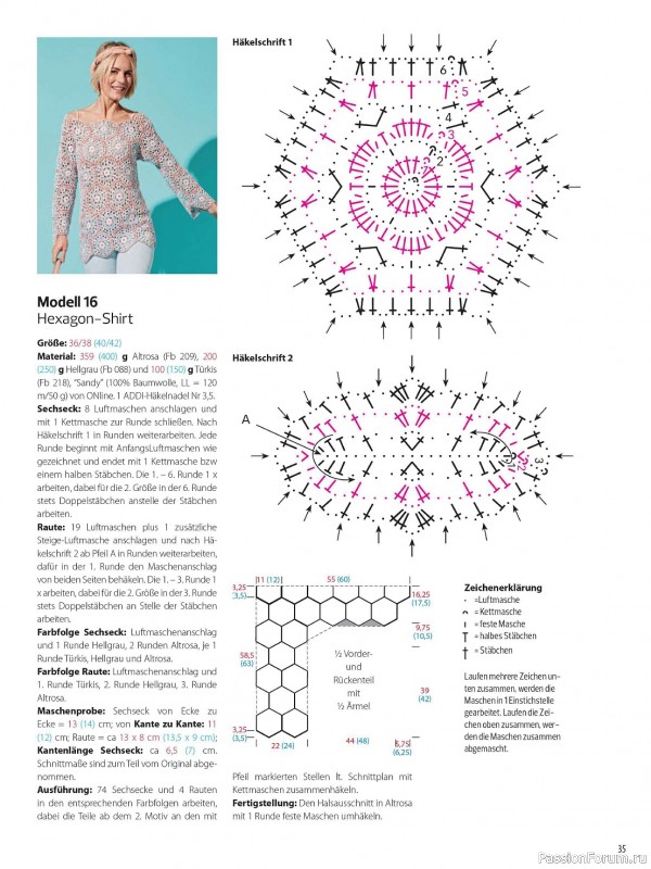 Вязаные модели в журнале «Meine Hakelmode Sonderheft MH051 2024»